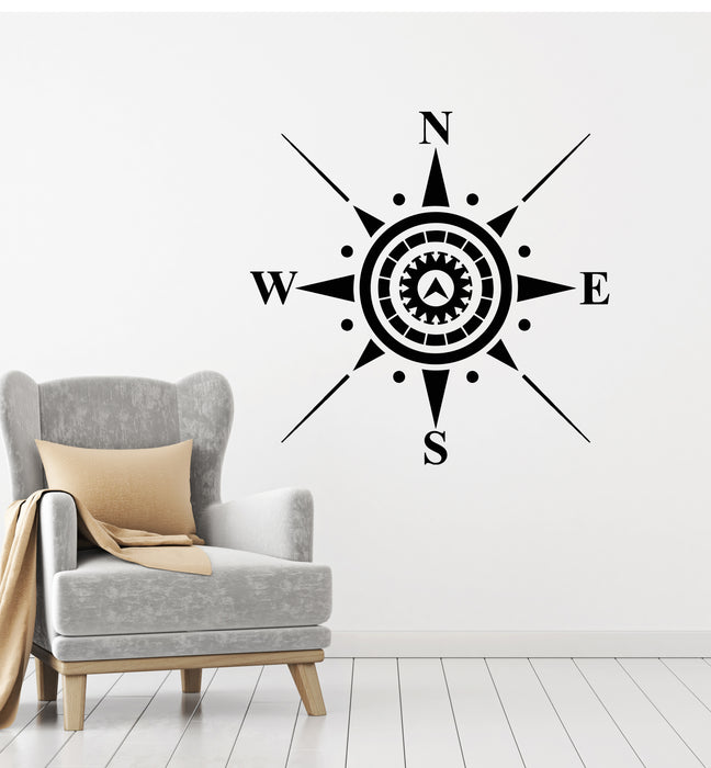 Vinyl Wall Decal Wind Rose Compass Sea Nautical Decor Stickers Mural (g798)