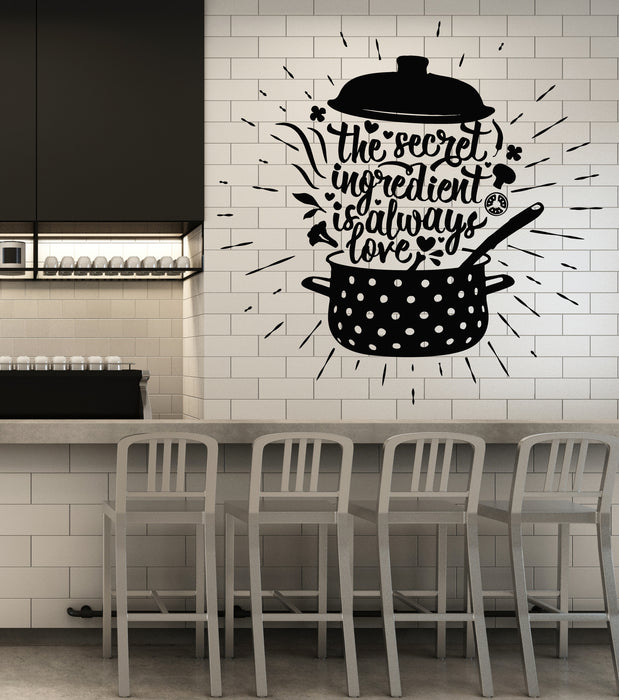 Vinyl Wall Decal Kitchen Phrase Soup Cooking Tasty Food Love Stickers Mural (g3586)