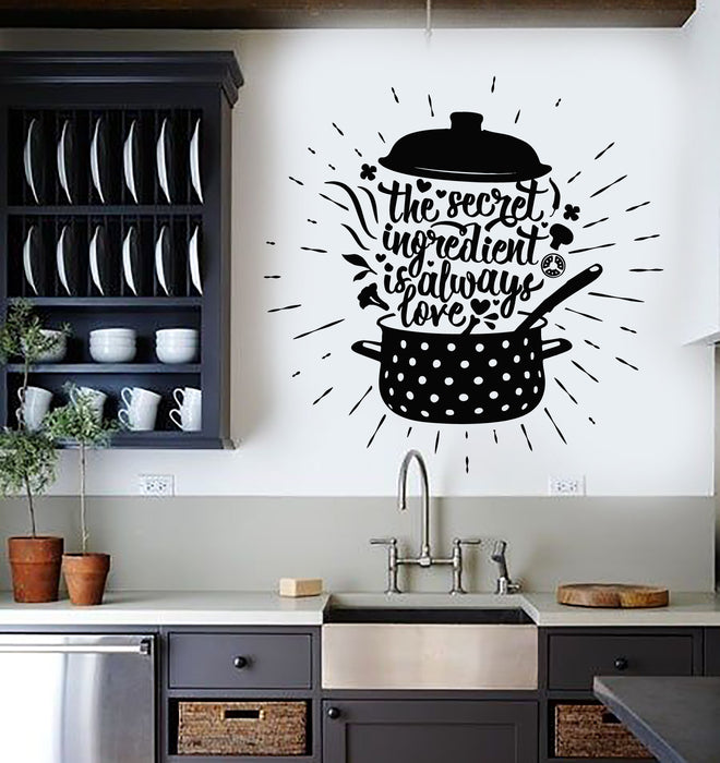 Vinyl Wall Decal Kitchen Phrase Soup Cooking Tasty Food Love Stickers Mural (g3586)