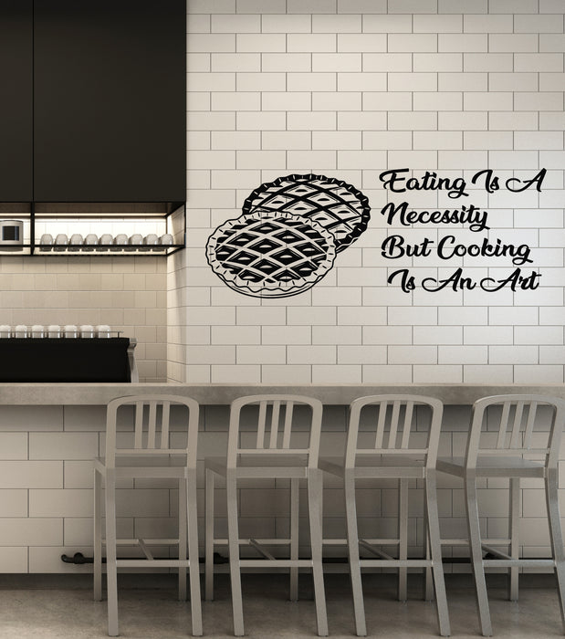 Vinyl Wall Decal Cooking Eating Kitchen Quote Pie Tasty Food Stickers Mural (g5507)