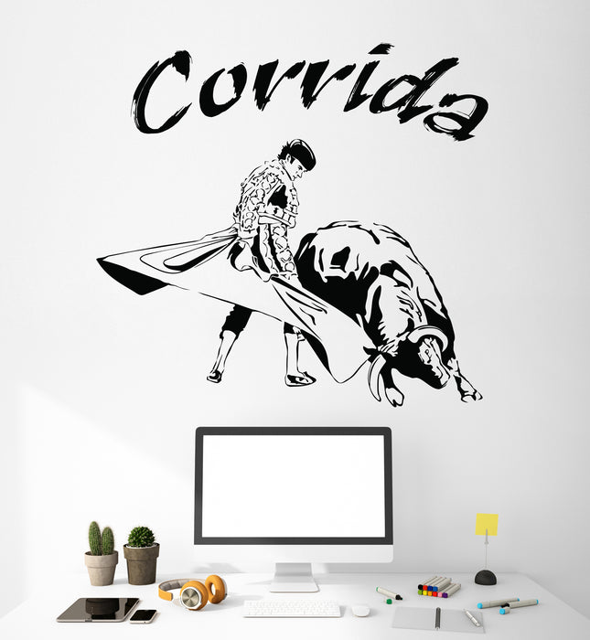 Corrida Wall Vinyl Decal Stickers Bull Matador Stickers Mural (k051)