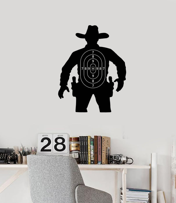 Vinyl Wall Decal Silhouette Cowboy Target Kids Room Decoration Stickers Mural (ig5462)