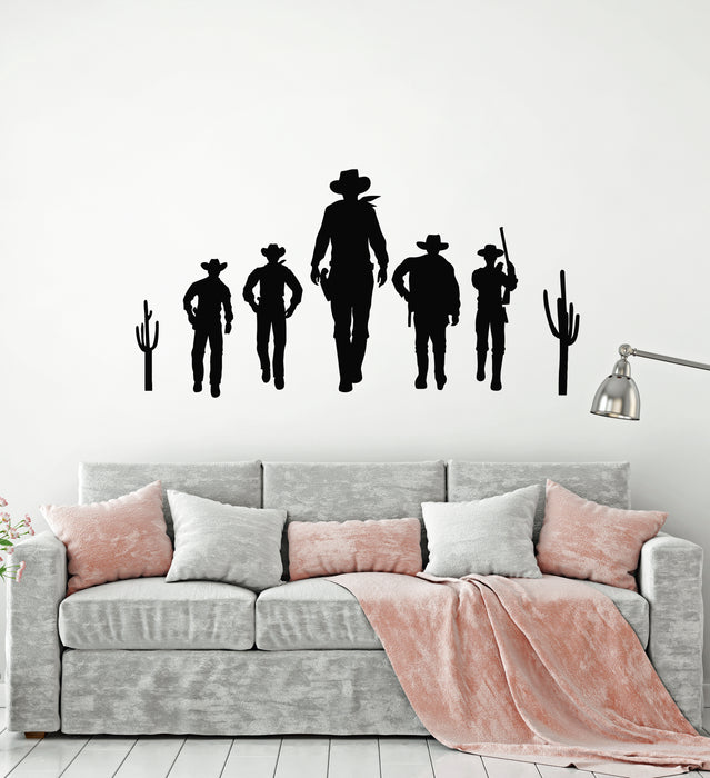 Vinyl Wall Decal Western Texas Wild West Cowboys Boys Room Stickers Mural (g4259)