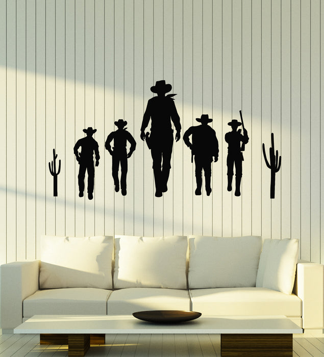 Vinyl Wall Decal Western Texas Wild West Cowboys Boys Room Stickers Mural (g4259)