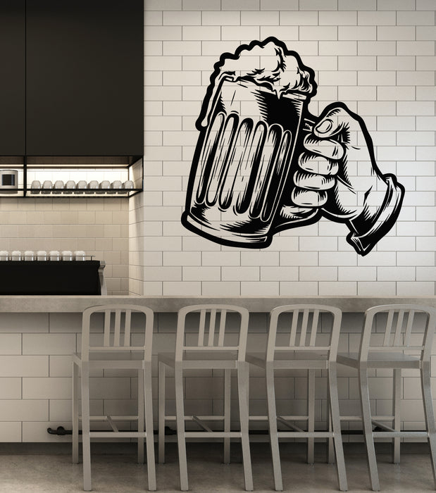 Vinyl Wall Decal Mug Craft Beer Pub Beer Time Bottles Alcohol Stickers Mural (g6734)
