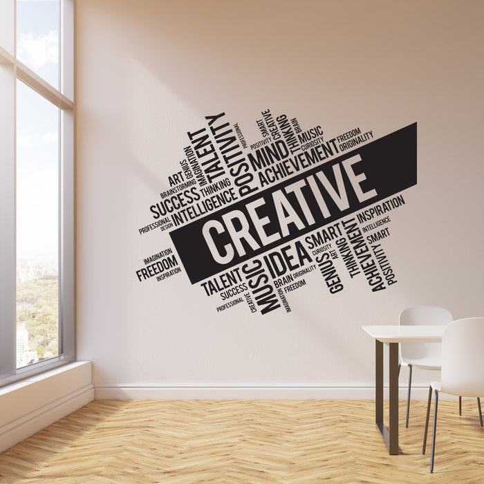 Vinyl Wall Decal Creative Inspirational Words School Office Classroom Room Stickers Mural (ig6161)