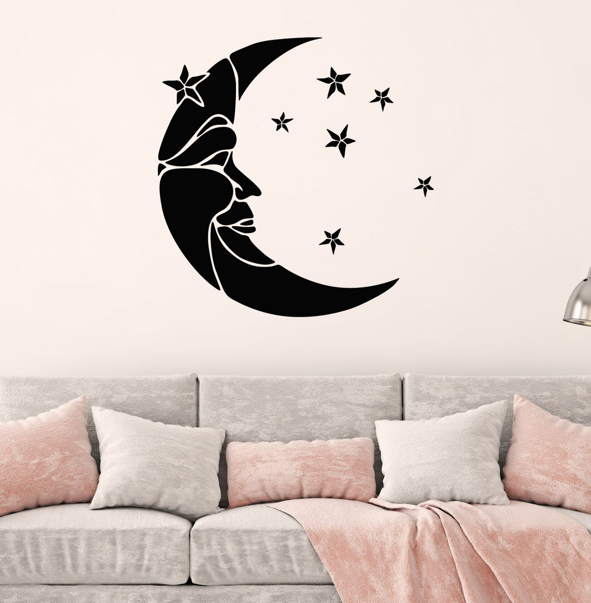 Vinyl Wall Decal Moon and Stars Crescent Dream Bedroom Stickers Unique ...