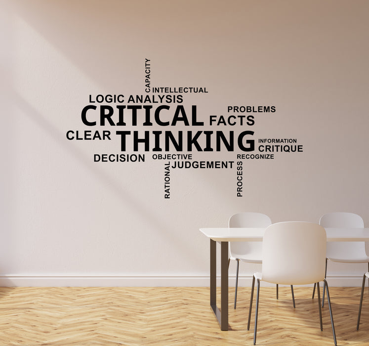 Vinyl Wall Decal Critical Thinking School Laboratory University Science Education Words Stickers Mural (ig6445)