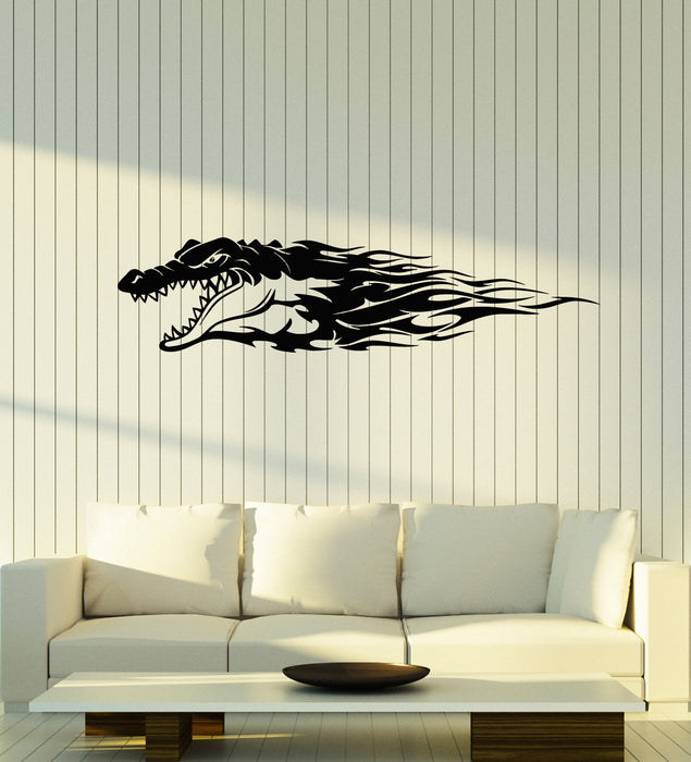 Vinyl Wall Decal Crocodile Tribal Animal Abstract Alligator Stickers Mural (g1703)