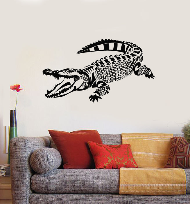 Vinyl Wall Decal African Animal Crocodile Tribal Alligator Stickers Mural (g3765)