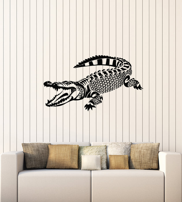 Vinyl Wall Decal African Animal Crocodile Tribal Alligator Stickers Mural (g3765)