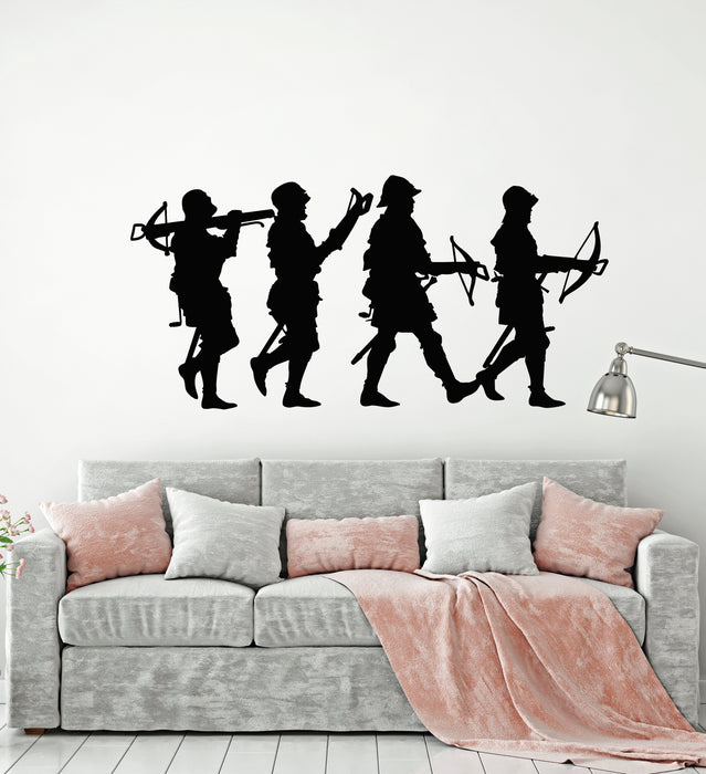 Vinyl Wall Decal Crossbow Archery Sports Archers Warriors Hunting Stickers Mural (g3919)