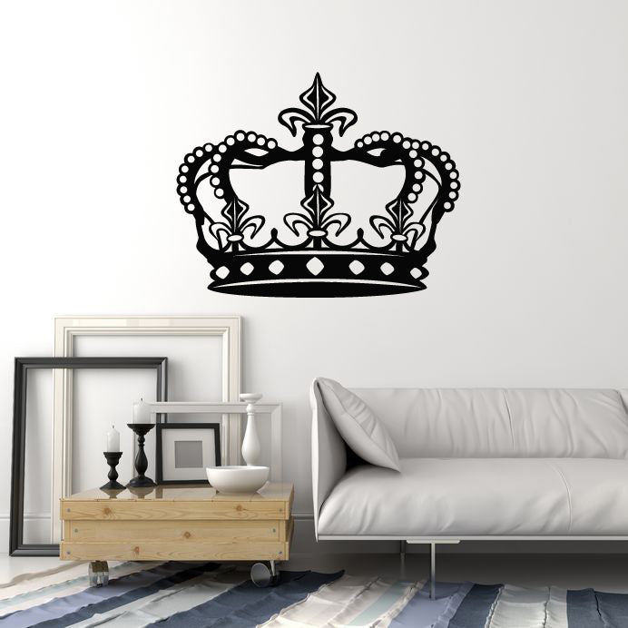 Vinyl Wall Decal Royal Crown King Queen Emperor Stickers Mural (g583)