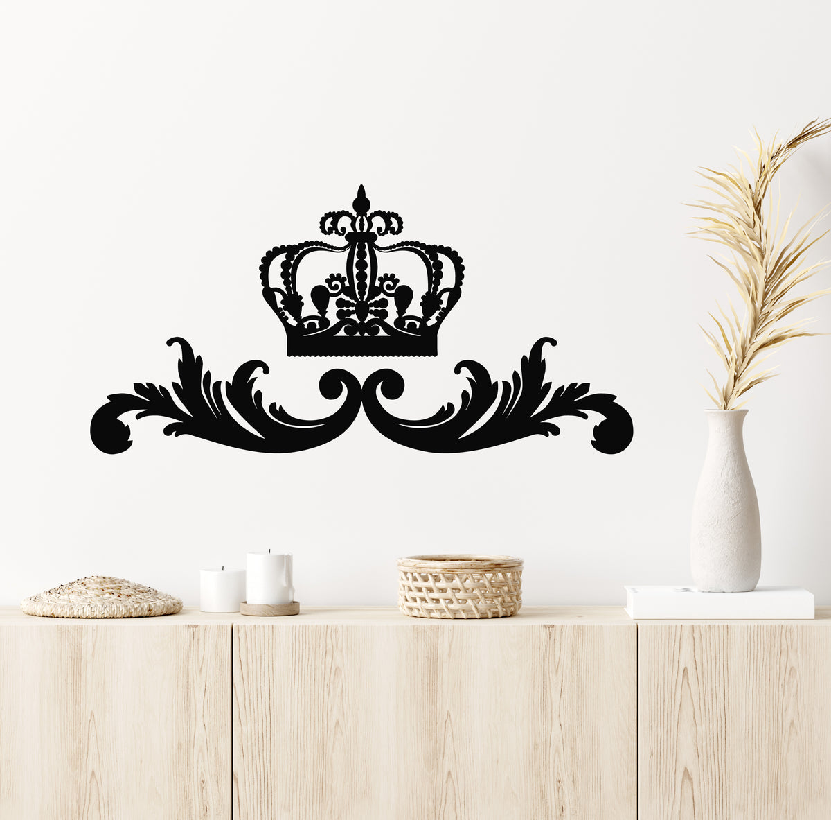 Vinyl Wall Decal King Crown Sign Kingdom Interior Home Decor Stickers ...