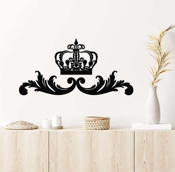 Vinyl Wall Decal King Crown Sign Kingdom Interior Home Decor Stickers Mural (g5999)