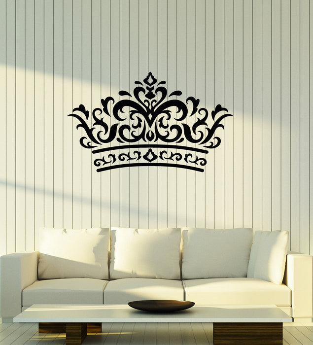 Vinyl Wall Decal Crown King Sign Kingdom Home Bedroom Decor Stickers Mural (g7414)