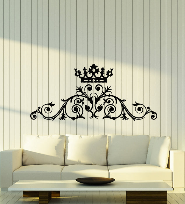 Vinyl Wall Decal Bedroom Crown's King Queen Sign Kingdom Stickers Mural (g6035)