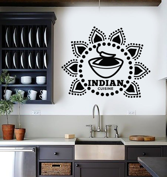 Vinyl Wall Decal Indian Cuisine Cooking Kitchen Decor Hot Food Chilli Stickers Mural (g1415)