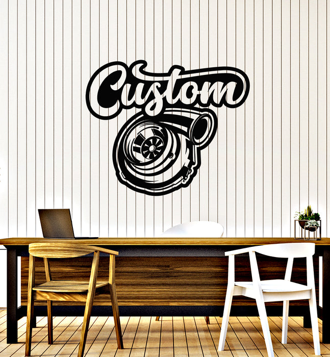 Auto Shop Sticker Vinyl Wall Decal Custom Motors Service Auto Repair Shop Garage Sticker ...