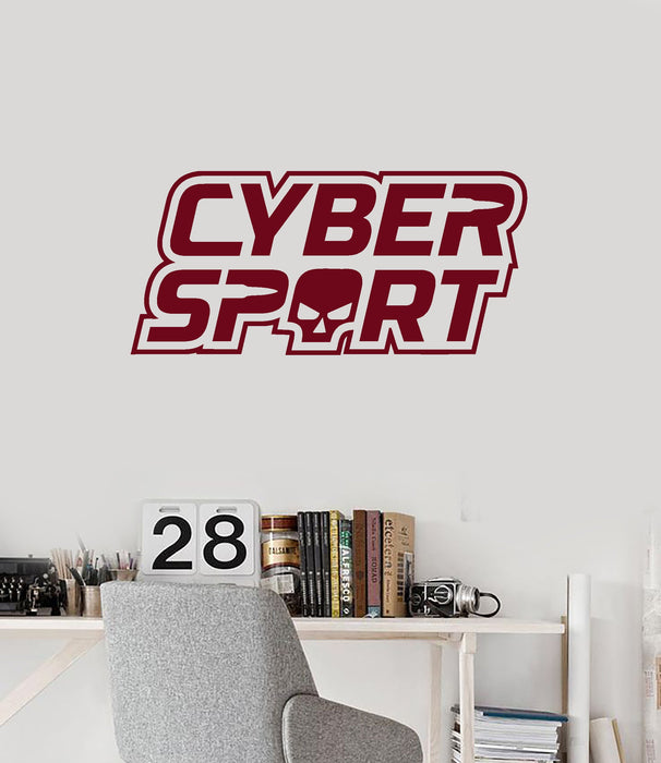 Vinyl Wall Decal Esports Cyber Sport Pro Gaming Video Games Player Stickers Mural (ig5504)