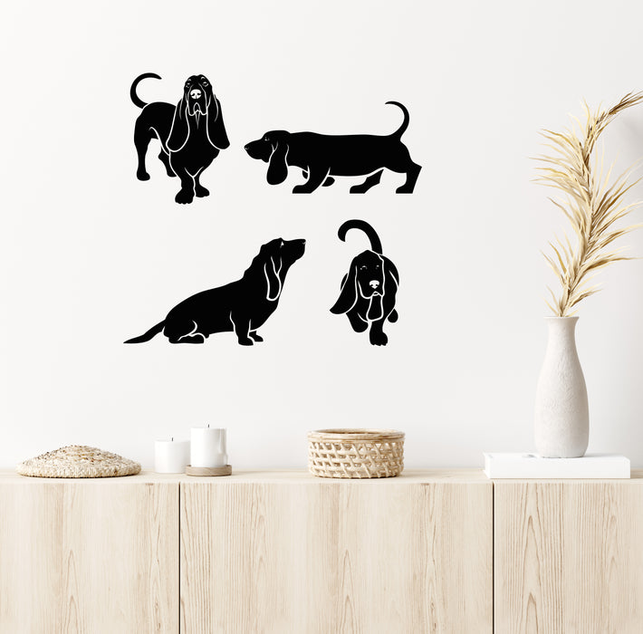 Dachshund Vinyl Decal Dogs Pets Collection Decor Big Ears Dood Boy Stickers Mural (k300)