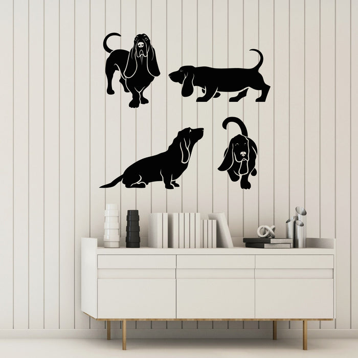 Dachshund Vinyl Decal Dogs Pets Collection Decor Big Ears Dood Boy Stickers Mural (k300)