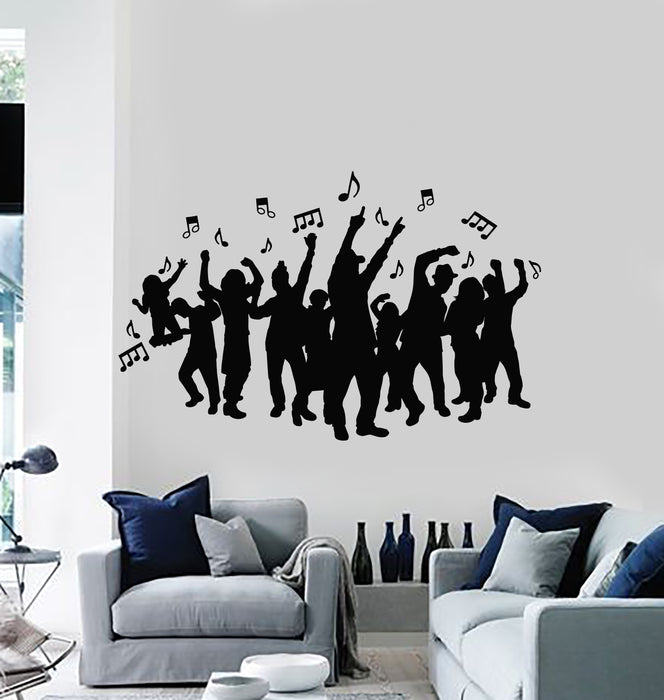 Vinyl Wall Decal Music Notes Night Club Party Disco Dance Stickers Mural (g1809)