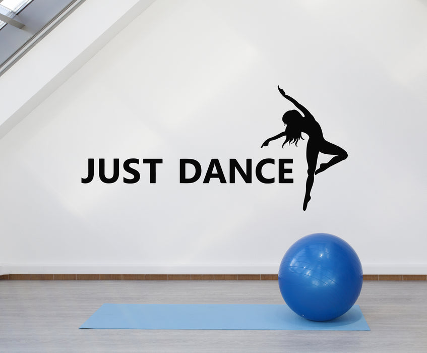 Vinyl Wall Decal Dance Silhouette Dancer Girl Dance Studio Stickers Mural (g533)