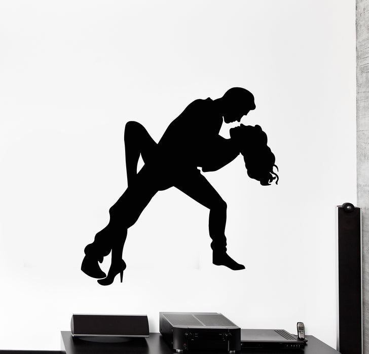 Vinyl Wall Decal Music Dance Romance Dancing Couple Passion Decor Stickers Mural (g839)