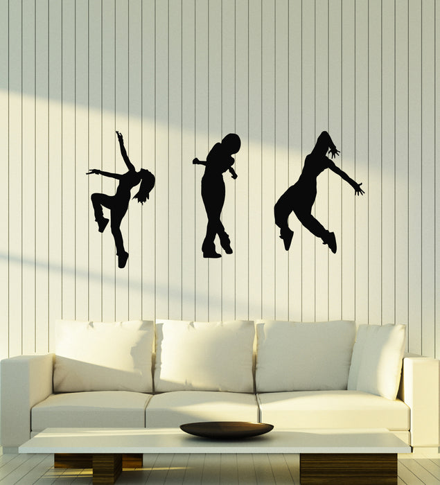 Vinyl Wall Decal Girls Dancing Hip Hop Street Dance School Stickers Mural (g1620)