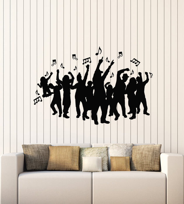 Vinyl Wall Decal Music Notes Night Club Party Disco Dance Stickers Mural (g1809)