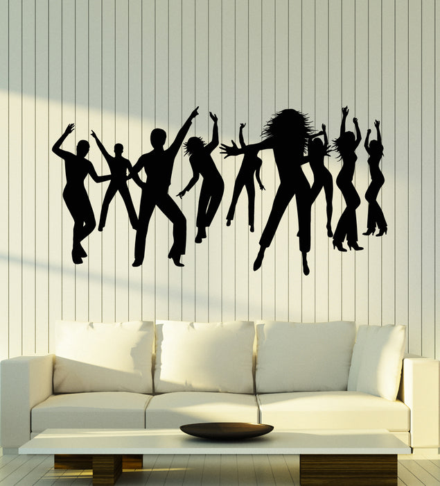 Vinyl Wall Decal Dancers Music Night Club Dancing Time Stickers Mural (g5255)