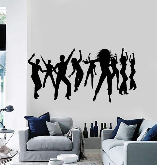 Vinyl Wall Decal Dancers Music Night Club Dancing Time Stickers Mural (g5255)