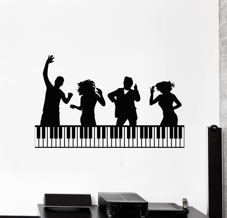 Vinyl Wall Decal Pianoforte Dance Studio Dancing Piano Music Stickers Mural (g4289)