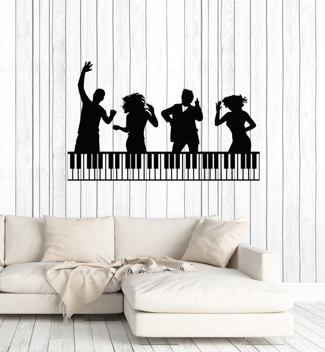 Vinyl Wall Decal Pianoforte Dance Studio Dancing Piano Music Stickers Mural (g4289)