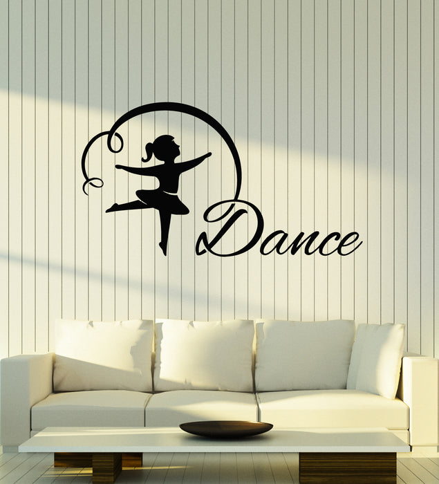 Vinyl Wall Decal Music Child Dance Studio Little Girl Dancers Stickers Mural (g4967)