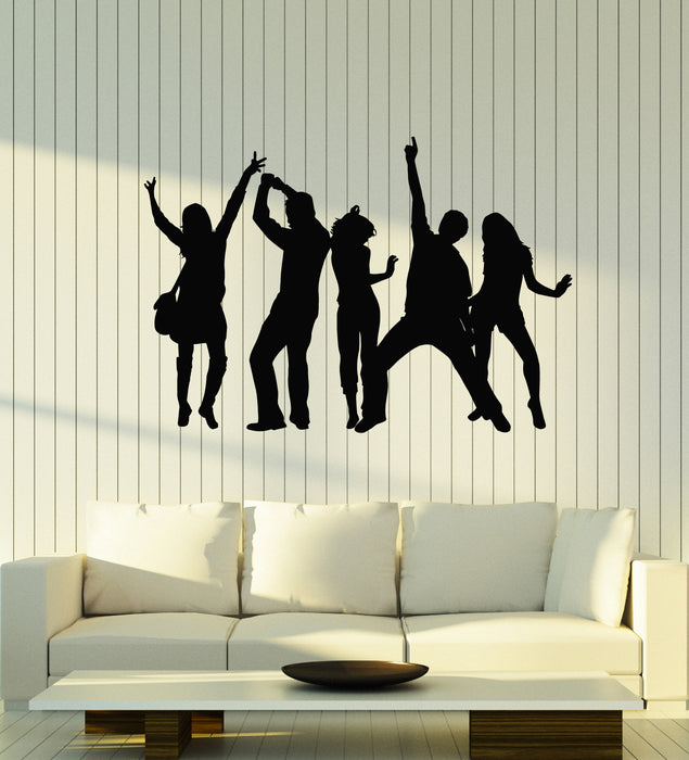 Vinyl Wall Decal Disco Dance Studio Dancers School Interior Stickers Mural (g6829)