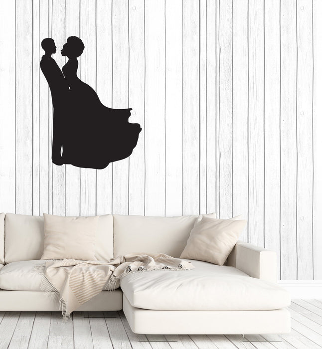 Vinyl Decal Wall Sticker Dance Couple African Prom Decor Interior Unique Gift (g033)