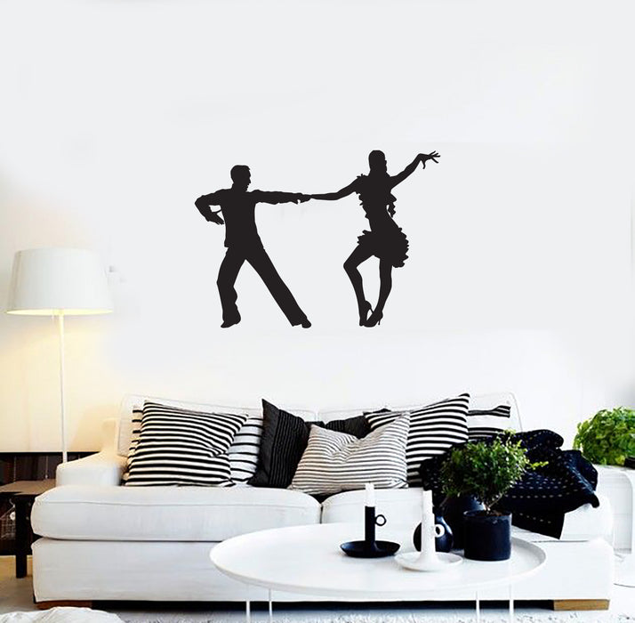 Vinyl Decal Wall Sticker Dancing Couple Latina Samba Tango Unique Gift (g057)