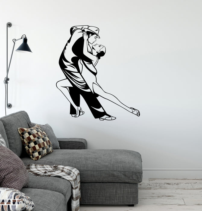 Vinyl Decal Tango Dance Couple Passion Cool Room Decor Wall Stickers Unique Gift (ig628)