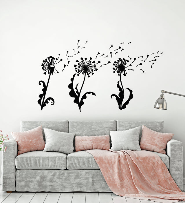 Vinyl Wall Decal Abstract Dandelion Flower Girl Room Floral Art Stickers Mural (g1775)