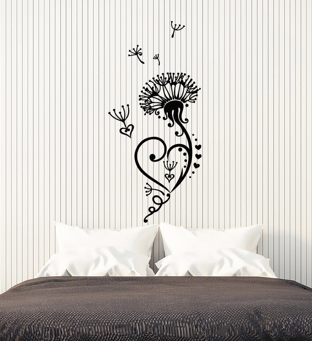 Vinyl Wall Decal Dandelion Flower Bud Love Bedroom Living Room Stickers Mural (g1237)