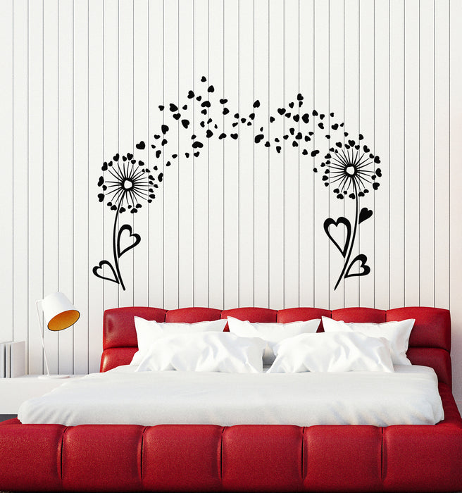 Vinyl Wall Decal Flower Dandelions Hearts Patterns Bedroom Art Stickers Mural (g3336)