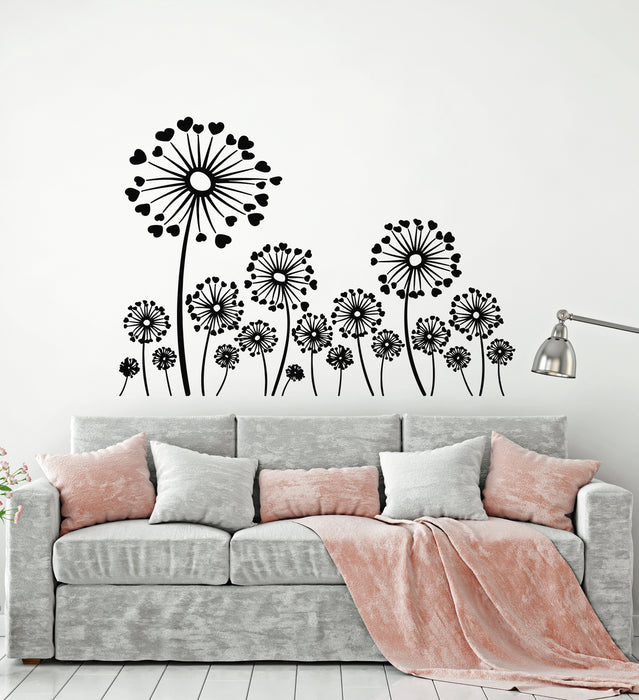 Vinyl Wall Decal Floral Art Dandelion Girl Bedroom Flowers Stickers Mural (g4886)