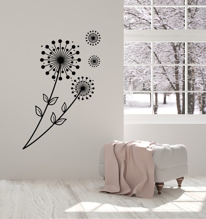 Vinyl Wall Decal Floral Art Dandelion Bedroom Flower Girl Room Stickers Mural (g4981)