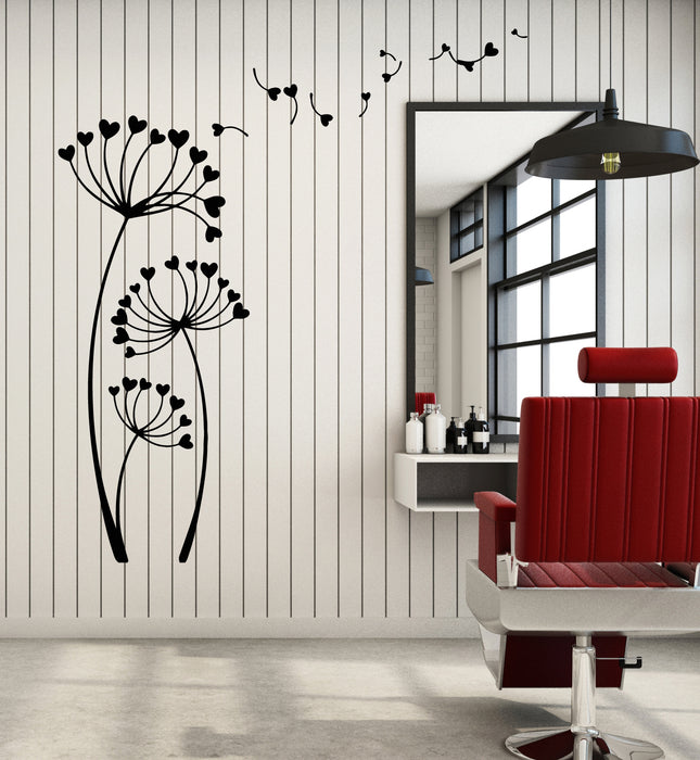 Vinyl Wall Decal Dandelion Hearts Romance Interior Bedroom Stickers Mural (g6418)