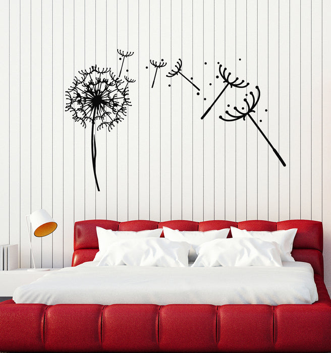 Vinyl Wall Decal Dandelion Herb Flying Parachutes Spring Stickers Mural (g3117)