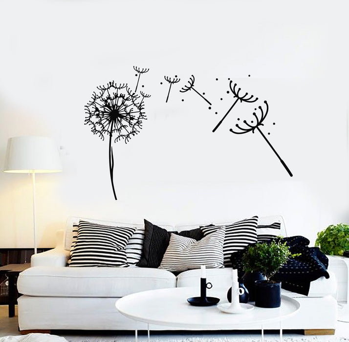 Vinyl Wall Decal Dandelion Herb Flying Parachutes Spring Stickers Mural (g3117)