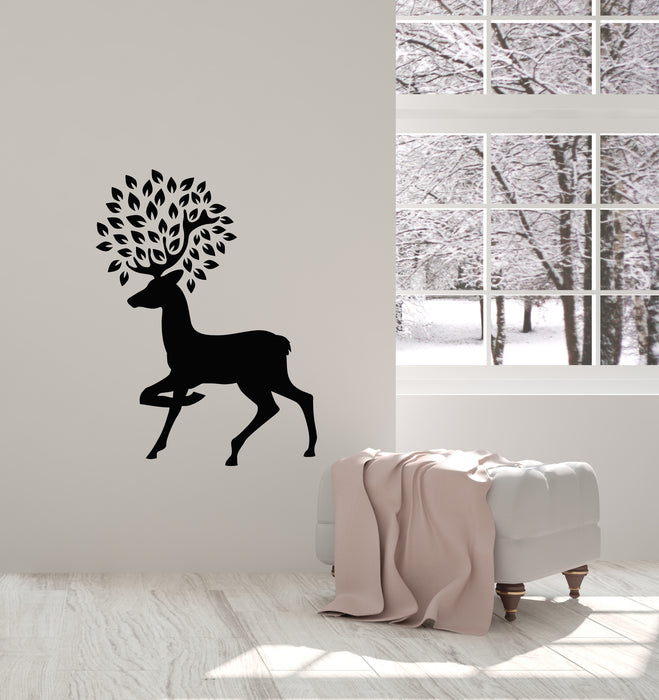 Vinyl Wall Decal Beautiful Deer Horns Animal Living Room Decor Stickers Mural (ig6067)