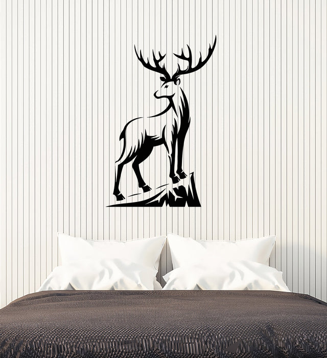 Vinyl Wall Decal Deer Hunting Club Shop Animal Tribal Art Decor Stickers Mural (ig5381)